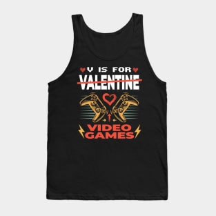 V is for video games Tank Top